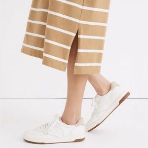 Madewell Neutral Court Sneakers in White Leather Size 7.5